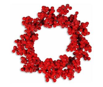 Sada 3 mini věnců z brusinek 18 cm