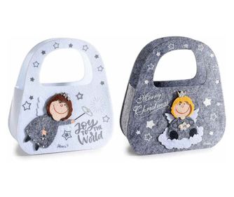 Set od 2 božićne tekstilne vrećice višebojne 18x7.5x20 cm