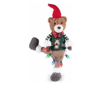 Többszínű plüss maci figura LED-del, 31,5x16x61 cm