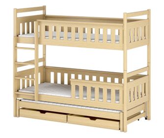 ДВУЕТАЖНО ЛЕГЛО, FURNLUX CLASSIC, KORS, 88x168x164cm, БЕЖОВ, СОЛИДНА ДЪРВЕСИНА