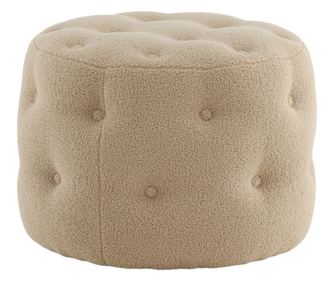 PUFF, FURNLUX CLASSIC, BENJAMIN, 55x55x44cm, BÉZS, TEXTIL