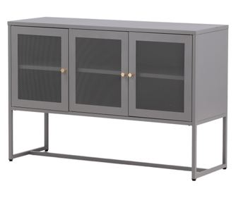 VITRIN, FURNLUX CLASSIC, MALLA, 120x40x80cm, VILÁGOSSZÜRKE, FÉM