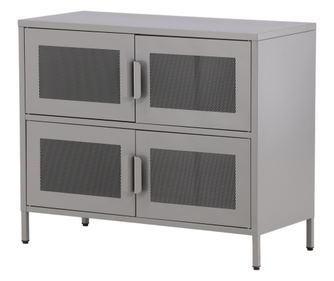 VITRIN, FURNLUX CLASSIC, NETT, 90x40x75cm, VILÁGOSSZÜRKE, FÉM