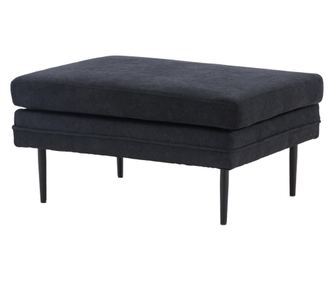 PUFF, FURNLUX CLASSIC, BOOM, 90x70x49cm, FEKETE, TEXTIL