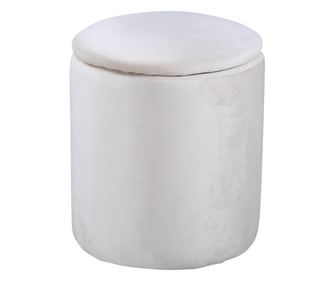 PUFF, FURNLUX CLASSIC, LIMPEN, 32x32x40cm, FEHÉR, TEXTIL
