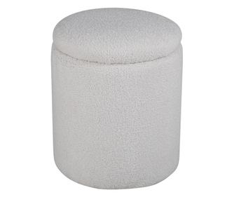PUFF, FURNLUX CLASSIC, LIMPEN, 32x32x40cm, FEHÉR, TEXTIL