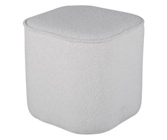 PUFF, FURNLUX CLASSIC, PIFF, 44x44x41cm, FEHÉR, TEXTIL