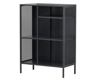 FALI POLC, FURNLUX CLASSIC, MISHA, 80x40x110cm, SZÜRKE, FÉM