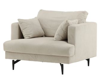FOTELJA, FURNLUX CLASSIC, SOFIA, 108x92x82cm, BEŽ, TEKSTIL