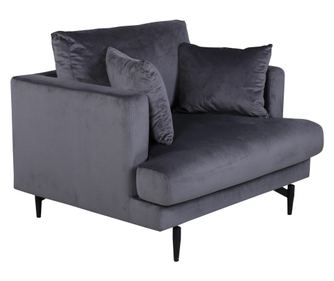 FOTELJA, FURNLUX CLASSIC, SOFIA, 108x91x120cm, TAMNOSIVA, TEKSTIL