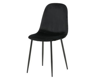 SZÉK, FURNLUX CLASSIC, POLAR, 44x53x88cm, FEKETE, TEXTIL