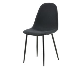 SZÉK, FURNLUX CLASSIC, POLAR, 44x53x87cm, FEKETE, TEXTIL