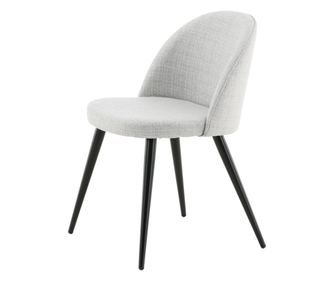 STOL, FURNLUX CLASSIC, VELVET, 50x48x77cm, SIVA, TEKSTIL