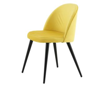 SZÉK, FURNLUX CLASSIC, VELVET, 50x57x77cm, SÁRGA, TEXTIL