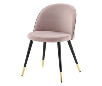 SZÉK, FURNLUX CLASSIC, VELVET, 50x57x77cm, RÓZSASZÍN, TEXTIL