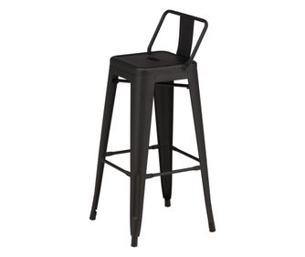 BARSKA STOLICA, FURNLUX CLASSIC, TEMPE, 43x43x94cm, CRNA, METAL