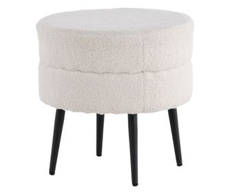 PUFF, FURNLUX CLASSIC, POT, 40x40x40cm, FEHÉR, TEXTIL