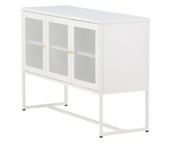 VITRIN, FURNLUX CLASSIC, MALLA, 120x40x80cm, FEHÉR, FÉM
