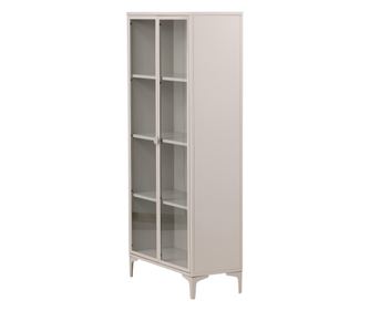 ВИТРИНА, FURNLUX CLASSIC, PIRING, 90x40x190cm, БЕЖОВ, МЕТАЛ