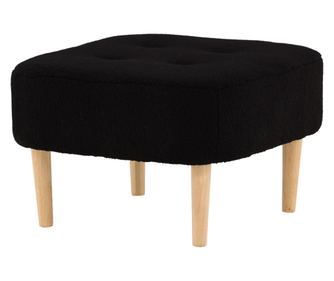 TABURE, FURNLUX CLASSIC, SALINA, 59x59x40cm, CRNA, TEKSTIL