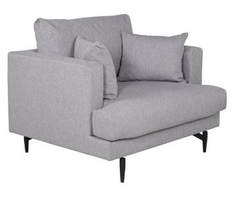 FOTELJA, FURNLUX CLASSIC, SOFIA, 108x92x82cm, SIVA, TEKSTIL