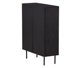 VITRIN, FURNLUX CLASSIC, BJÖRKÖN, 80x30x103cm, FEKETE, MŰFA