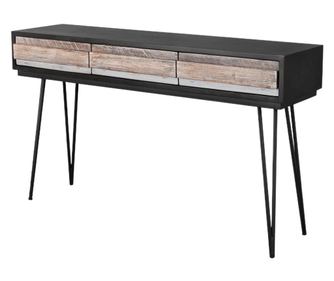 KONZOLOVÝ STOLÍK, FURNLUX PREMIUM, ADESSO, 140x35x80cm, BÉŽOVÁ, SOLIDNÉ DREVO