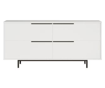 KONZOL, FURNLUX CLASSIC, OCEAN, 160x45x74cm, FEHÉR, MŰFA