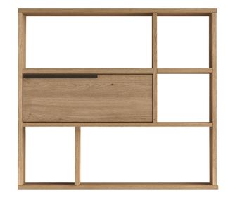 FALI POLC, FURNLUX CLASSIC, OCEAN, 90x22x81cm, TERMÉSZETES, MŰFA