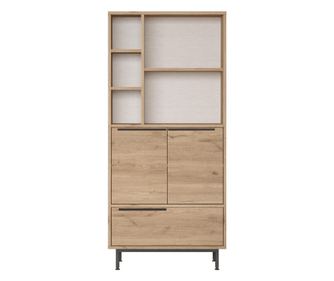 VITRIN, FURNLUX CLASSIC, OCEAN, 75x36x162cm, TERMÉSZETES, MŰFA