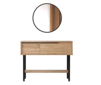 KONZOL, FURNLUX CLASSIC, OCEAN, 100x30x76cm, TERMÉSZETES, MŰFA
