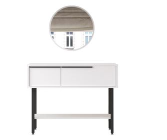 KONZOL, FURNLUX CLASSIC, OCEAN, 100x30x76cm, FEHÉR, MŰFA
