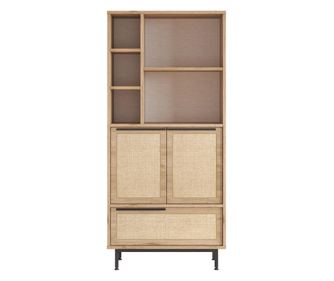 VITRIN, FURNLUX CLASSIC, OCEAN, 75x36x162cm, VILÁGOSBEIGE, MŰFA