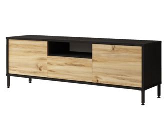 TV-ÁLLVÁNY, FURNLUX CLASSIC, LUVIO, 140x36x46cm, FEKETE, MŰFA