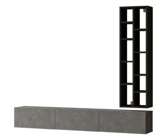 TV-ÁLLVÁNY, FURNLUX CLASSIC, LUVIO, 175x27x145cm, SZÜRKE, MŰFA