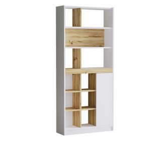 VITRIN, FURNLUX CLASSIC, LUVIO, 76x25x170cm, FEHÉR, MŰFA
