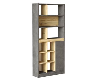 VITRIN, FURNLUX CLASSIC, LUVIO, 76x25x170cm, SZÜRKE, MŰFA