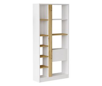 VITRIN, FURNLUX CLASSIC, LUVIO, 76x25x160cm, FEHÉR, MŰFA