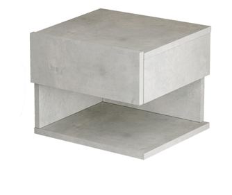 ÉJJELISZEKRÉNY, FURNLUX CLASSIC, LOVE, 40x35x31cm, SZÜRKE, MŰFA