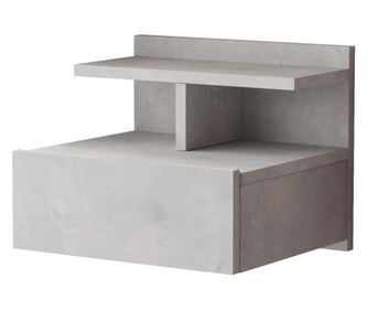 ÉJJELISZEKRÉNY, FURNLUX CLASSIC, LUVIO, 40x36x32cm, SZÜRKE, MŰFA