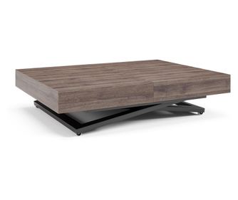 DOHÁNYZÓASZTAL, FURNLUX PREMIUM, SANNA U, 80x200x80cm, BARNA, MŰFA