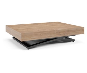 DOHÁNYZÓASZTAL, FURNLUX PREMIUM, SANNA U, 80x200x80cm, BARNA, MŰFA