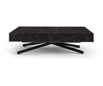 DOHÁNYZÓASZTAL, FURNLUX PREMIUM, SANNA X, 80x200x80cm, FEKETE, MŰFA