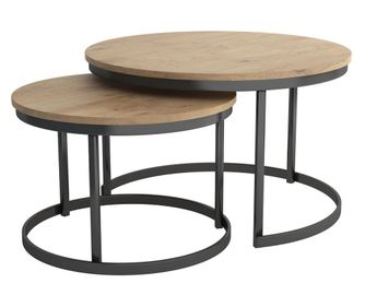 STOLIĆ ZA KAVU, FURNLUX PREMIUM, RABEN, 58x58x47cm, BEŽ, DRVENI PLOČASTI MATERIJAL