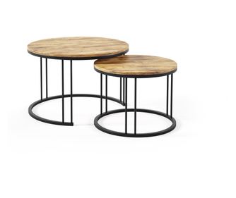 STOLIĆ ZA KAVU, FURNLUX PREMIUM, RAGNAR, 75x75x47cm, NARANČASTA, DRVENI PLOČASTI MATERIJAL