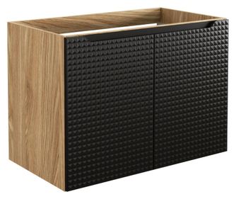MOSDÓKAGYLÓ ALATTI SZEKRÉNY, FURNLUX CLASSIC, LUXOR, 80x46x57cm, FEKETE, MŰFA