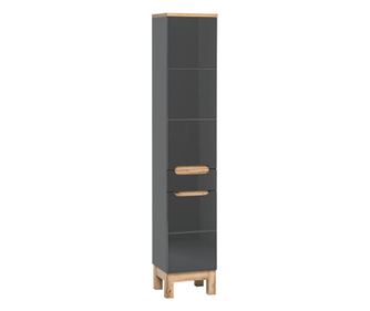 MAGAS SZÉPSZÁLLÓSZÁLLÓ, FURNLUX CLASSIC, BALI, 35x33x187cm, SÖTÉTSZÜRKE, MŰFA