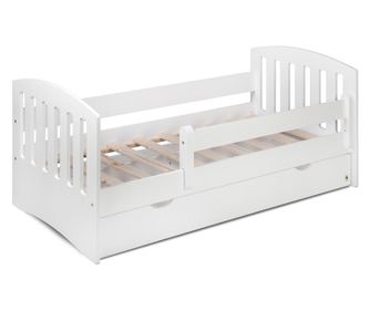 GYEREKÁGY, FURNLUX CLASSIC, LUX, 90x163x70cm, FEHÉR, TÖMÖR FA
