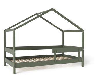 GYEREKÁGY, FURNLUX CLASSIC, HYTTE, 89x169x135cm, ZÖLD, TÖMÖR FA