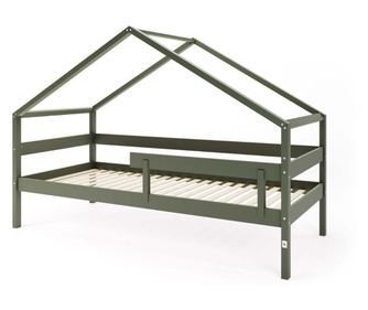 GYEREKÁGY, FURNLUX CLASSIC, HYTTE, 97x211x134cm, ZÖLD, TÖMÖR FA